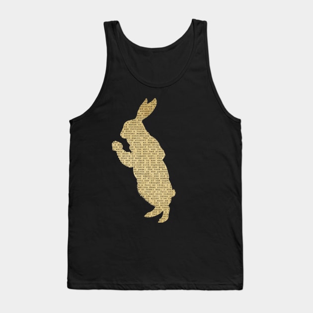 Alice in Wonderwall White Rabbit Tank Top by OutlineArt